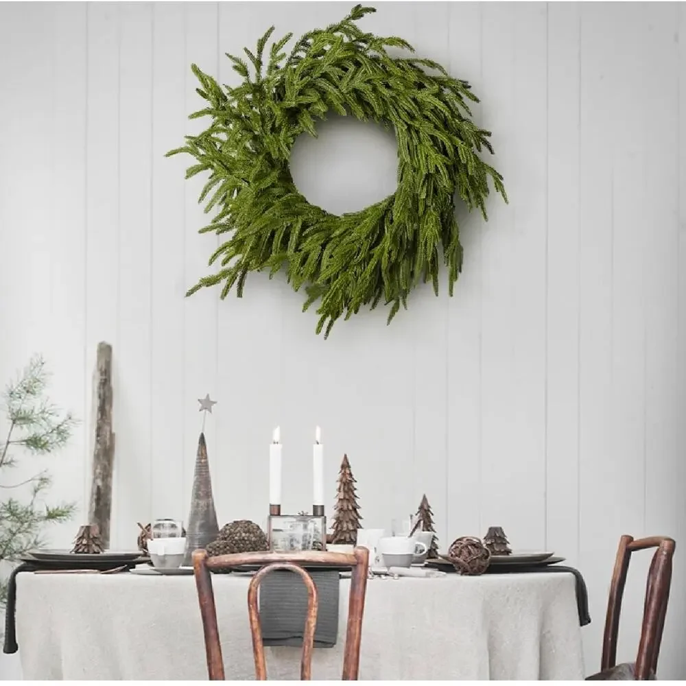 Real Touch Norfolk Pine Wreath 24 Inch Christmas/All Season NWT